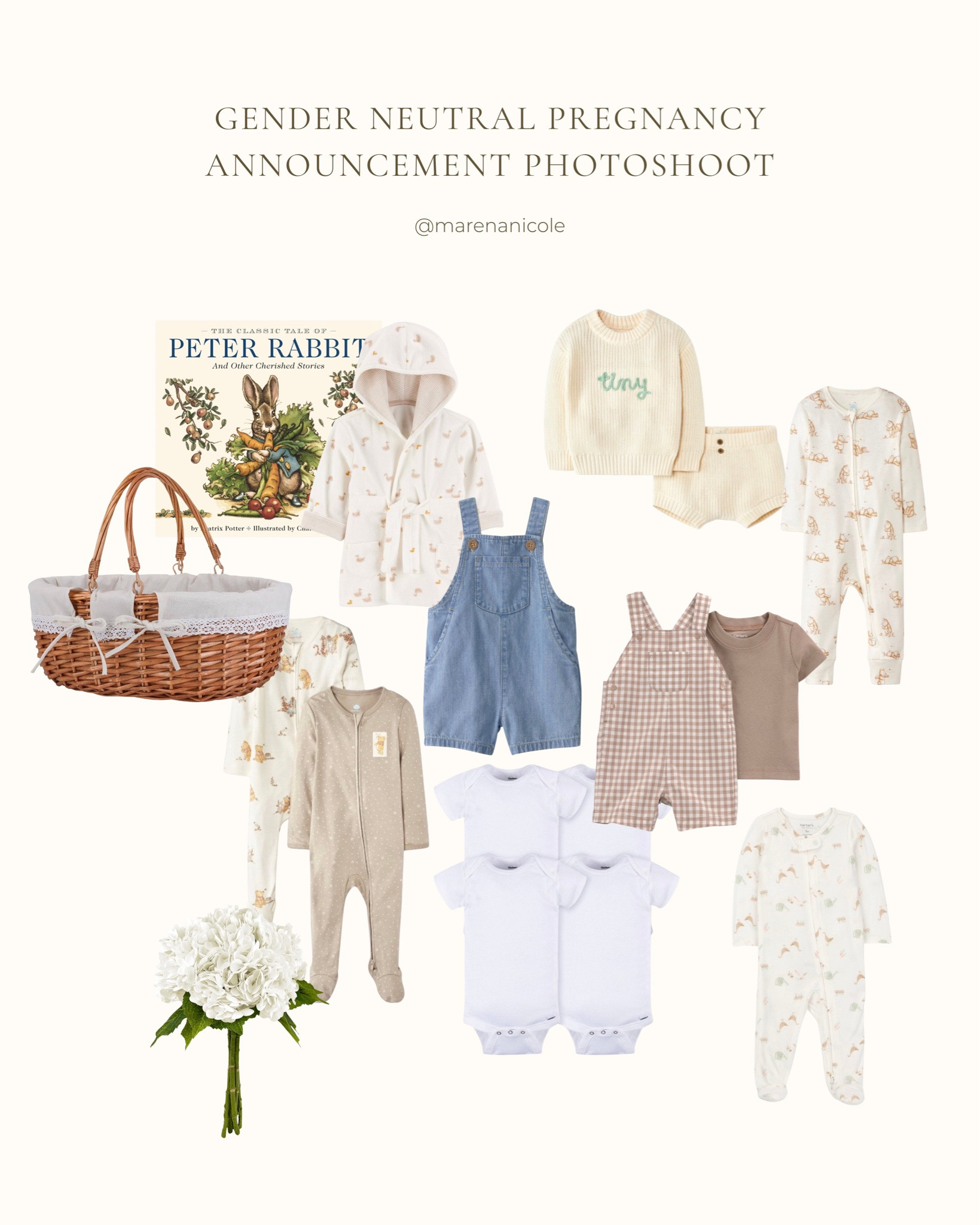 Everything we used for our pregnancy announcement photoshoot 🧺💛☁️

#LTKBump #LTKBaby #LTKmomlife