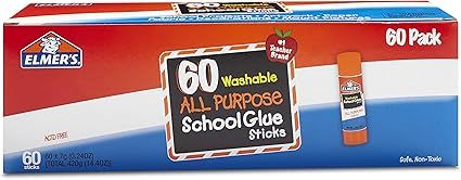 Elmer's All Purpose School Glue Sticks, Washable, 7g, 60 Count | Amazon (US)