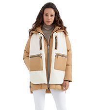 Orolay Women's Sherpa Jacket Thickened Puffer Down Coat Fuzzy Fleece Jacket | Amazon (US)