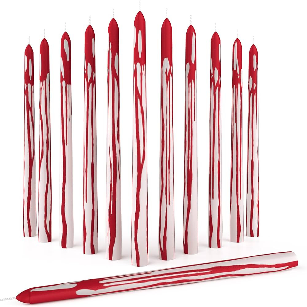 CANDWAX 12 inch Taper Candles Set of 12 - Unscented Candles Taper Burning for 10 Hours - No Drip ... | Amazon (US)