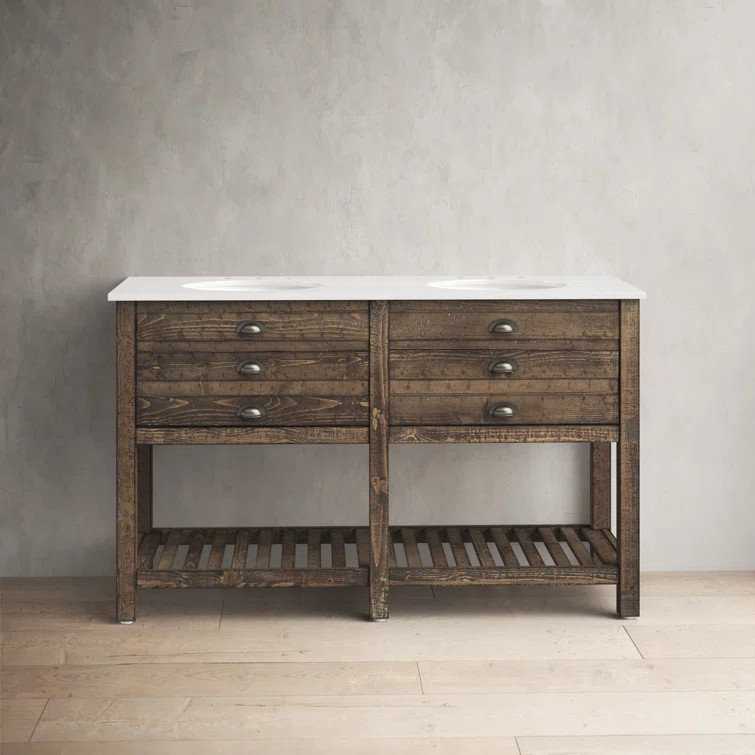 Leila 57" Double Bathroom Vanity Set | Wayfair Professional