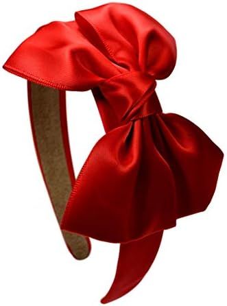 Girls Satin BOW Arch Headband By Funny Girl Designs (RED) | Amazon (US)