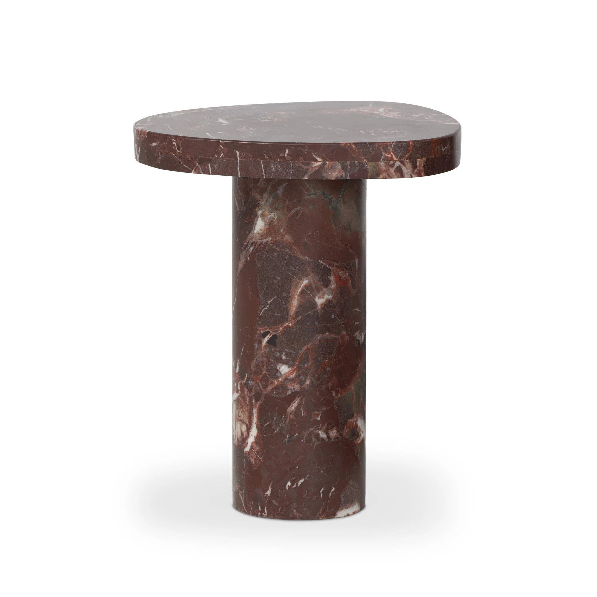 Four Hands Zion End Table-Merlot Marble | Perigold | Perigold