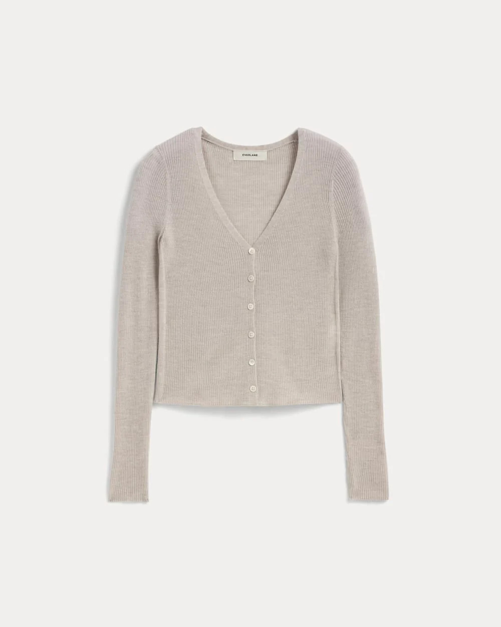 The Cardigan in Ultrasoft Merino | Heather Oatmeal | Everlane