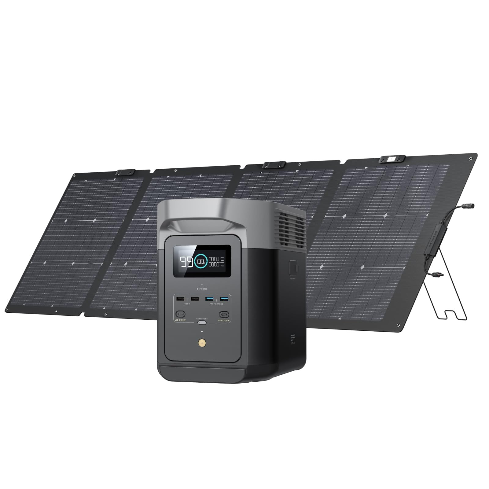 EF ECOFLOW Solar Generator DELTA2 with 220W Solar Panel, LFP(LiFePO4) Battery, Fast Charging, Por... | Amazon (US)