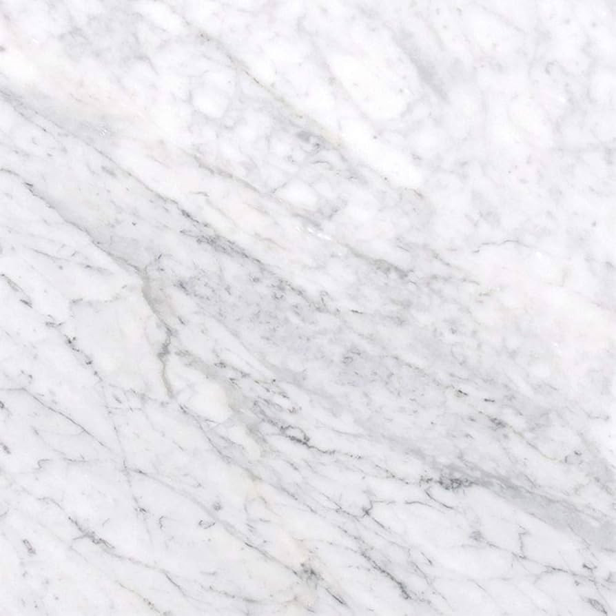 Carrara Marble Italian White Bianco Carrera 12x12 Marble Tile Honed Matte Finish ( Unpolished-No ... | Amazon (US)