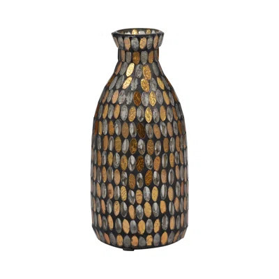 Elegant Mosaic Bronze Glass Vase | Wayfair North America