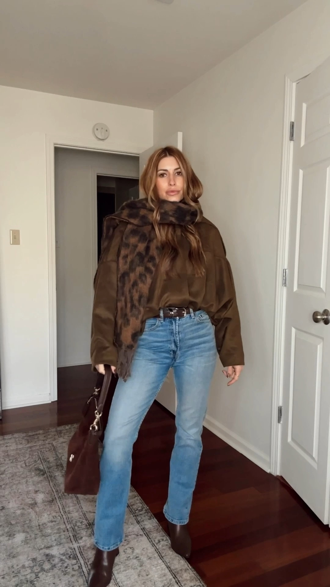 Cozy layering look with winter scarf  

#LTKootd #LTKPetite #LTKHoliday