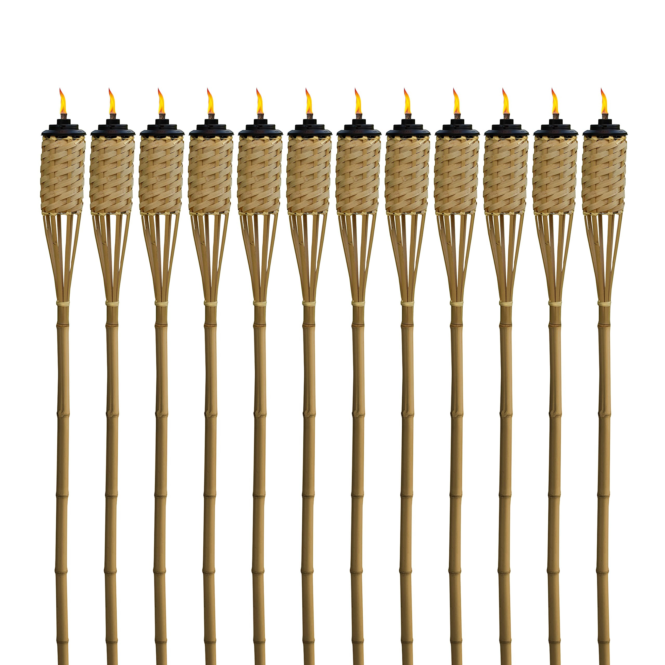 TIKI Bamboo Tiki Torches 12-Pack – Weather-Resistant Outdoor Décor with Easy-Pour Wide-Mouth C... | Amazon (US)