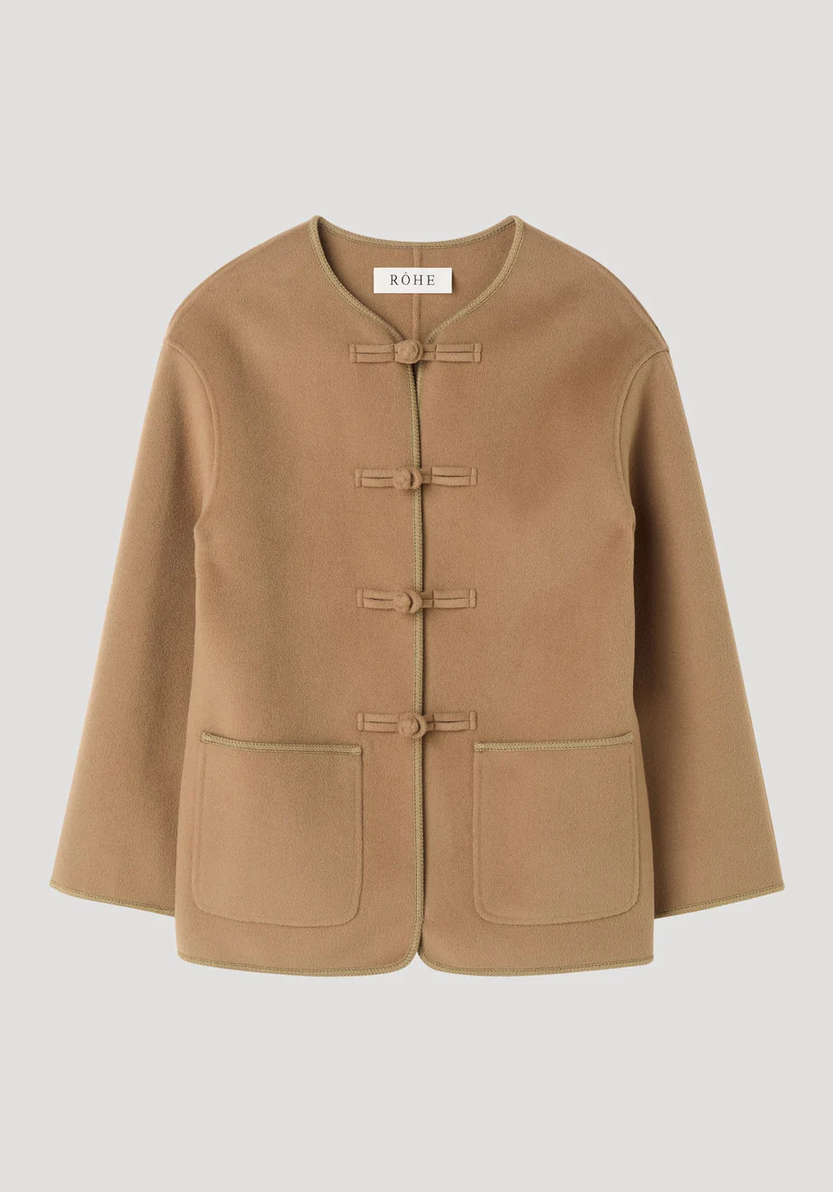 double-faced wool pankou jacket | camel | Rohe