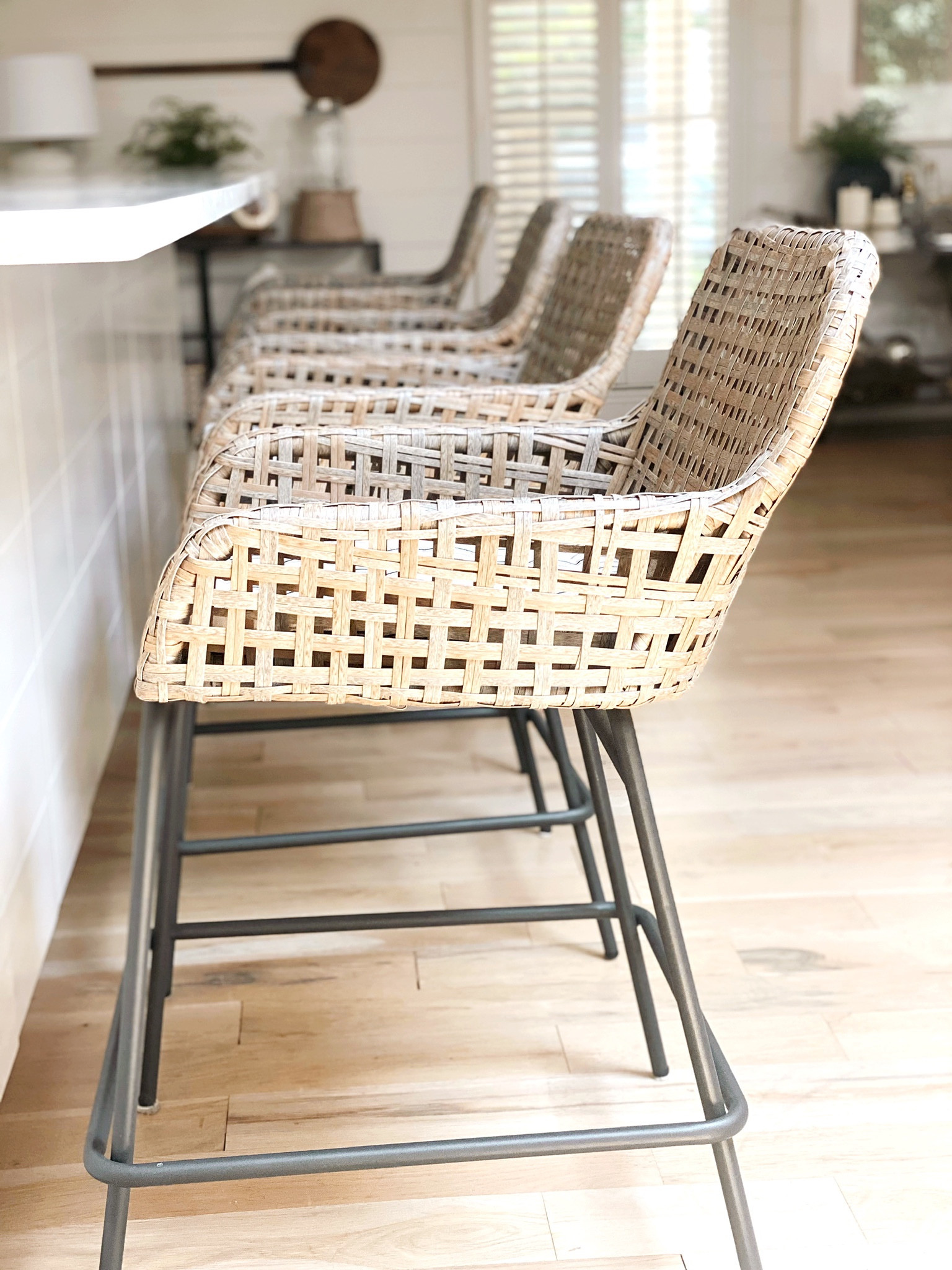Counter stool, kitchen inspo, kitchen decor, kitchen island, transitional kitchen, woven counter stool, Ballard designs 

#LTKSeasonal #LTKstyletip #LTKhome
