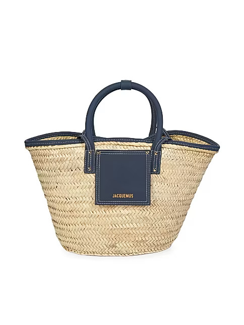 Le Panier Soli Straw & Leather Tote Bag | Saks Fifth Avenue