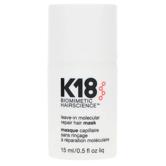 K18 Leave-In Molecular Repair Hair Mask 0.5 oz | Walmart (US)