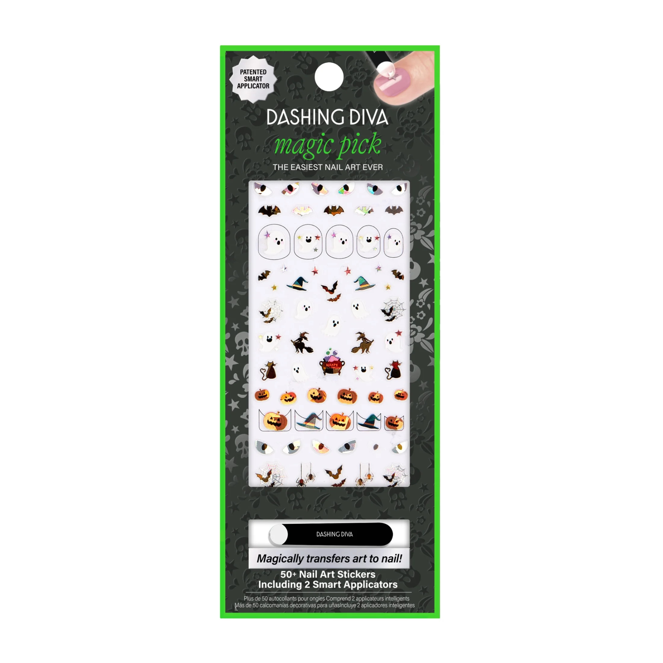 Dashing Diva Magic Pick Nail Stickers, Halloween Collection, Black Light, 50 count | Walmart (US)