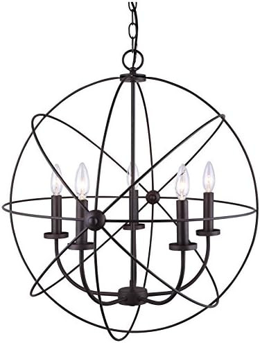 Canarm ICH282B05ORB25 Sumerside 5 Light Chandelier, Oil Rubbed Bronze | Amazon (US)