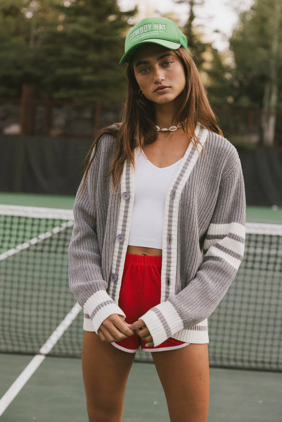 Aurelia Knit Cardigan in Grey | Böhme US