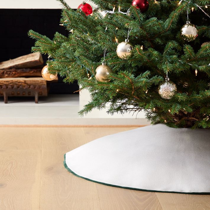 Cotton Jute Velvet Tree Skirt | West Elm (US)