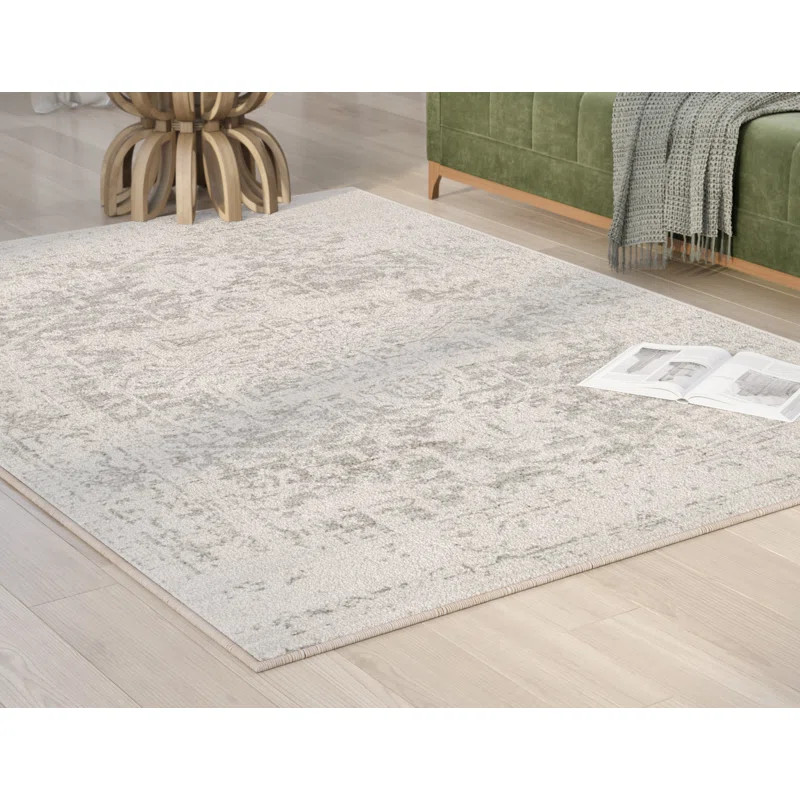 Hillsby Oriental Area Rug in Charcoal/Light Gray/Beige | Wayfair North America