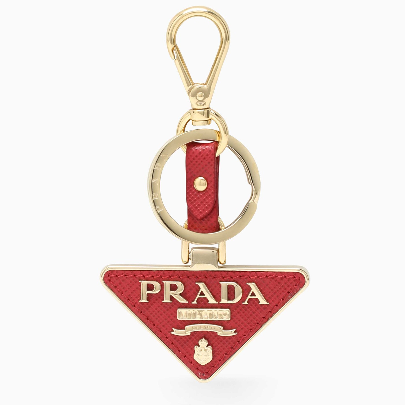 Red logo triangle key case | The Double F