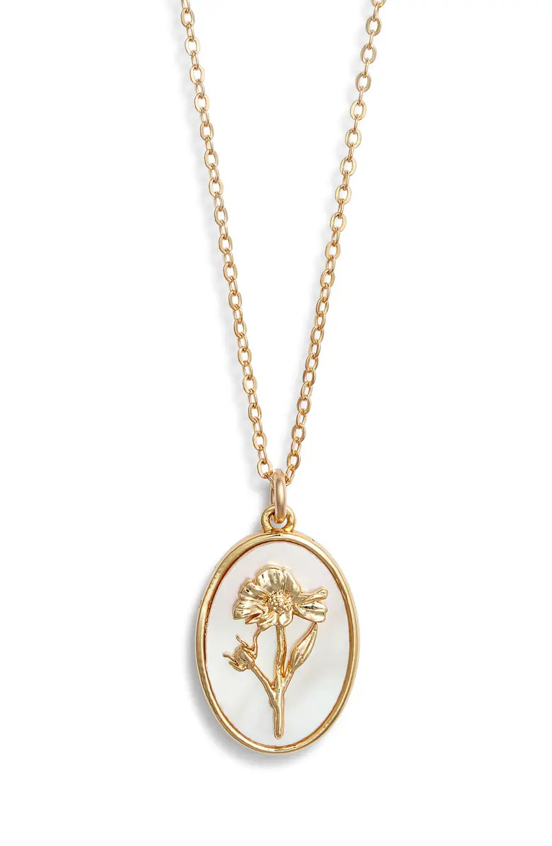 Katrina Birth Flower Pendant Necklace | Nordstrom