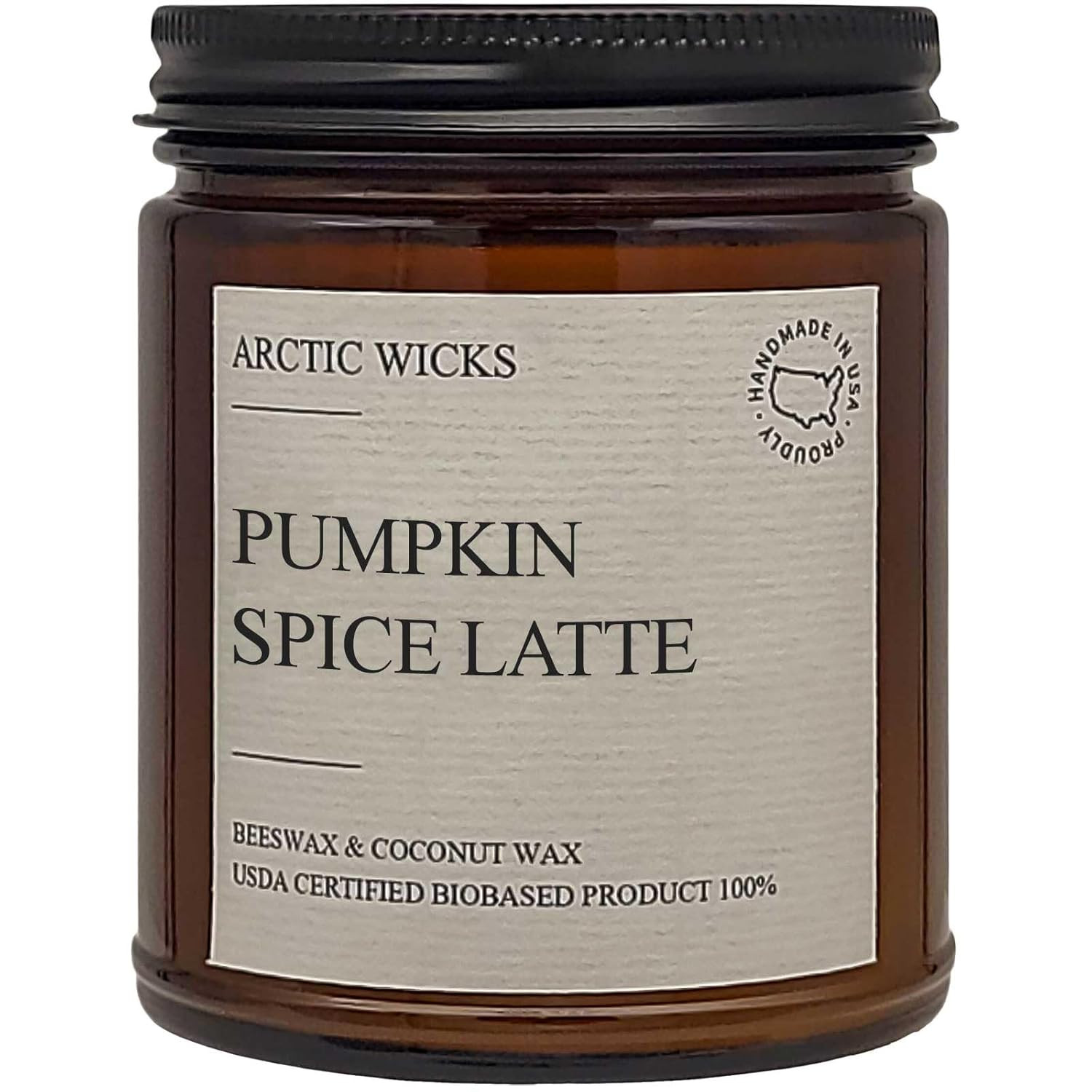 Pumpkin Spice Latte Candles | Arctic Wicks Coconut & Beeswax Candles | 9oz Amber Scented Candle f... | Amazon (US)