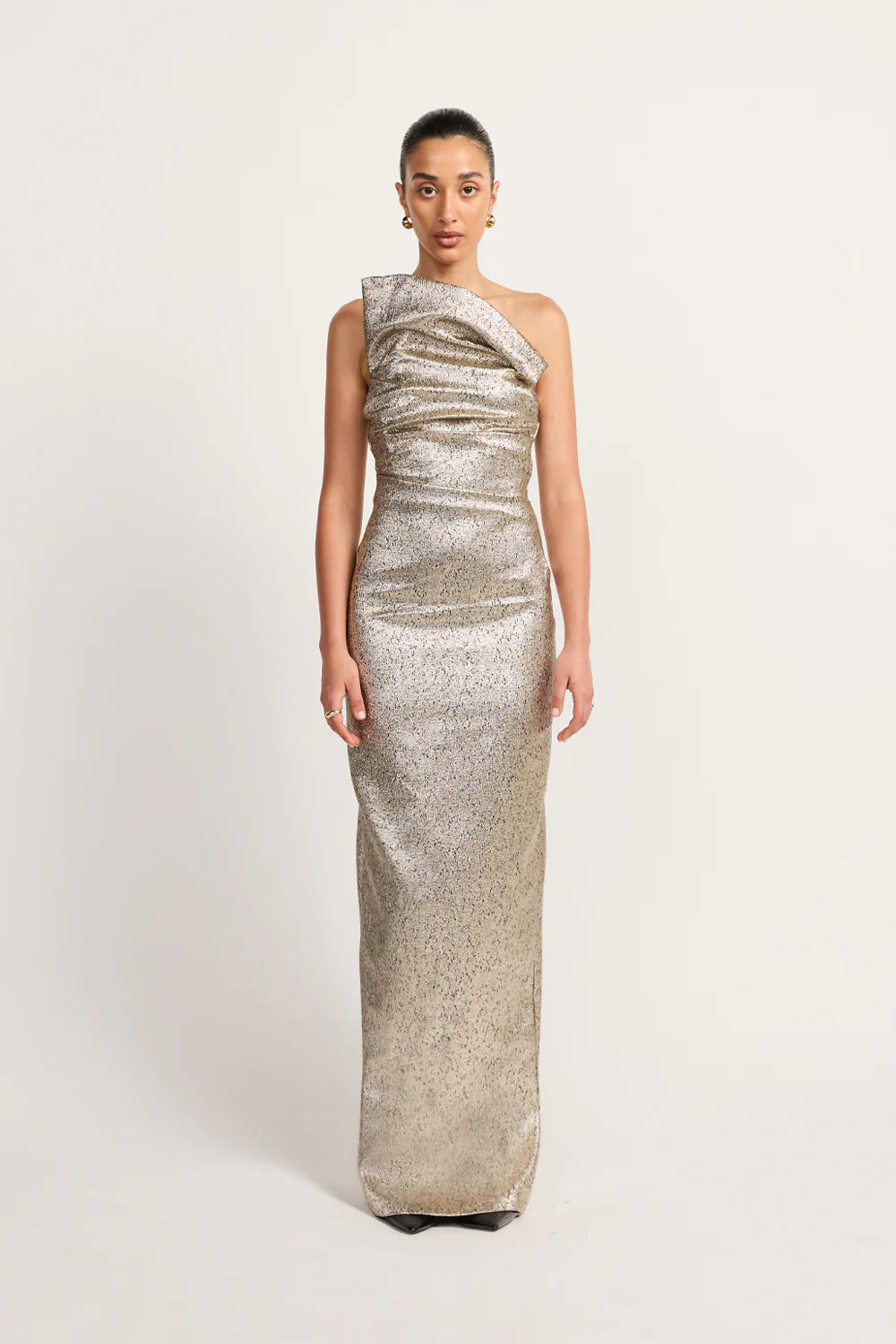 TACOMA DRESS - METALLIC CHAMPAGNE | TOJHA