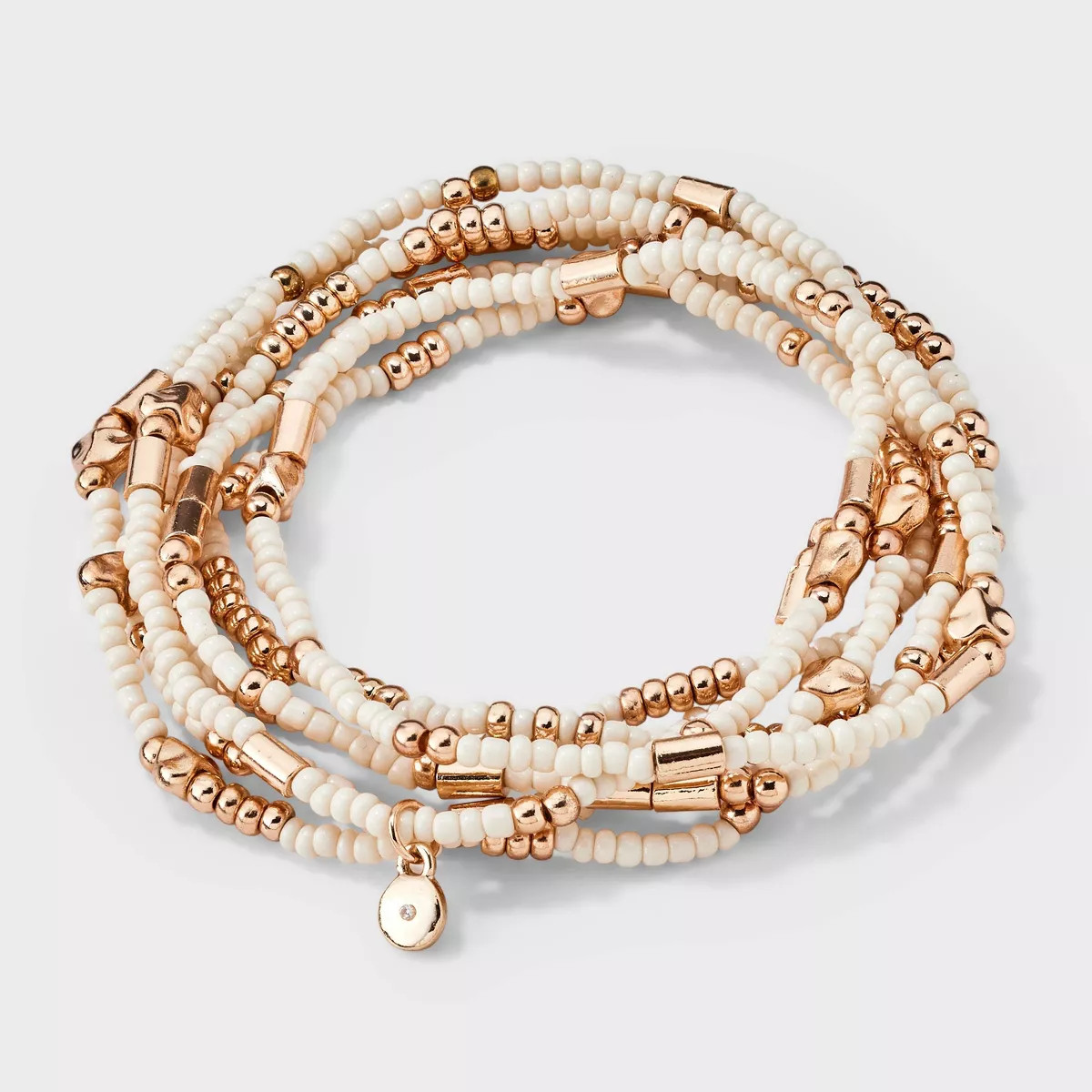 Heart Beaded Bracelet Set 7pc - Universal Thread™ Ivory | Target