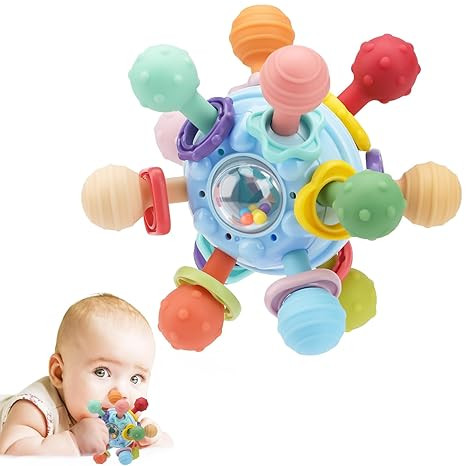 Baby Montessori Sensory Toys for 0-6 6-12 Months, Baby Teether Teething Toys for Babies 0 3 6 9 1... | Amazon (US)