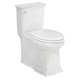 Town Square S Right Height 2-Piece 1.28 GPF Single Flush Elongated Toilet in White Seat Included | The Home Depot