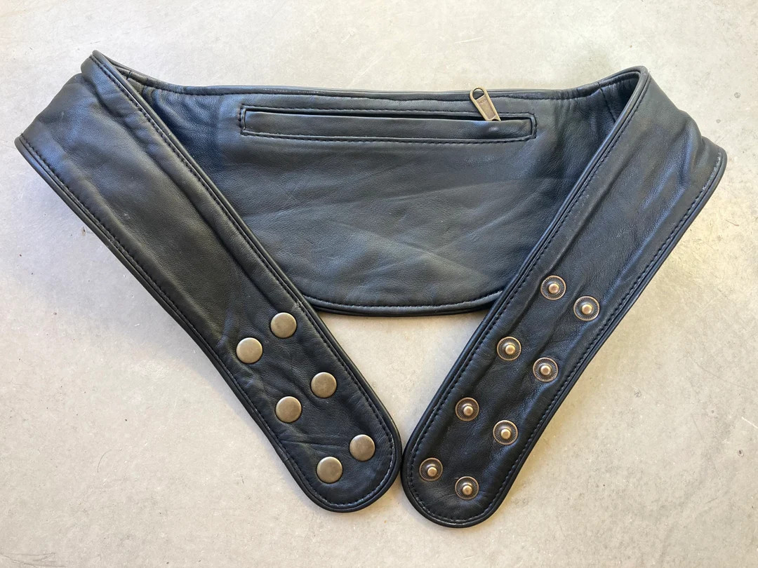 Fanny pack belt flat travel purse black festival | Etsy (US)