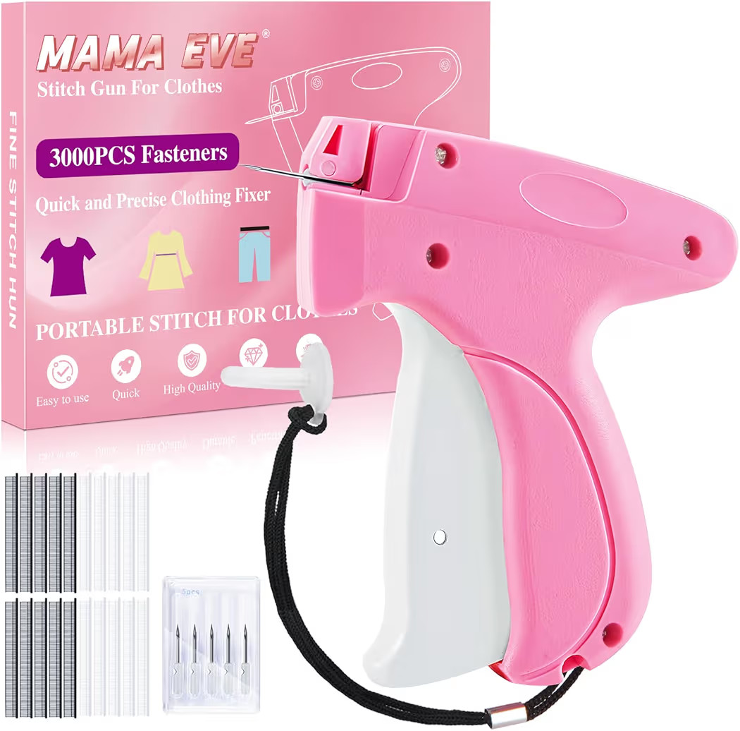 Stitch Gun for Clothes - Stitchy Tagging Gun for Clothing - Handheld Stitch Gun Quick Clothing Fi... | Amazon (US)