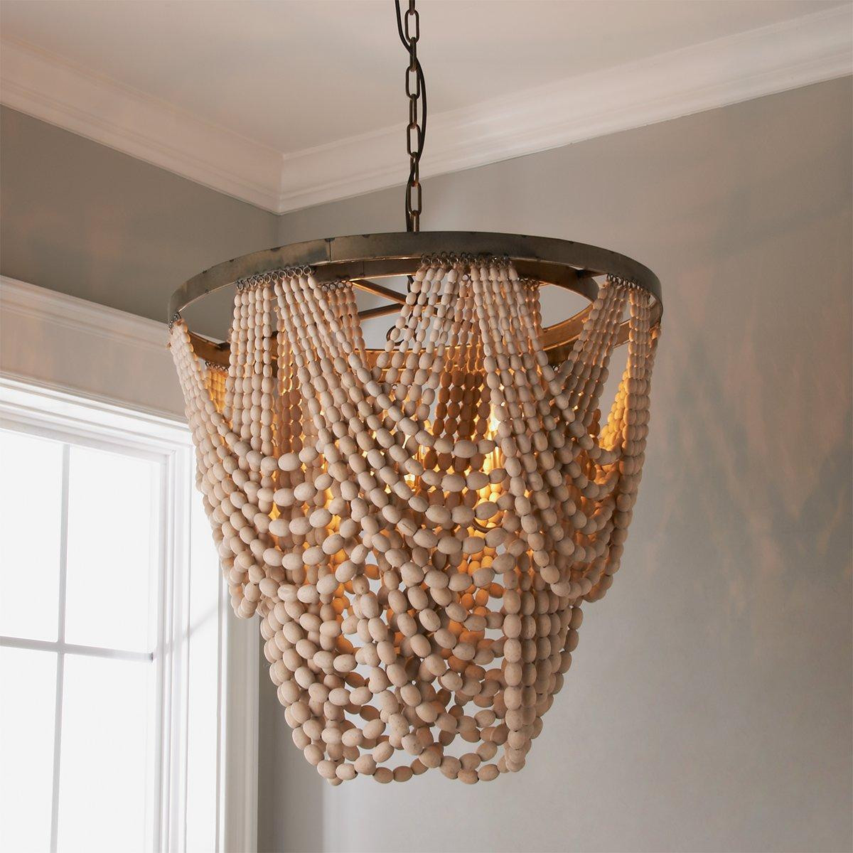 Beaded Drape Curl Chandelier | Shades of Light
