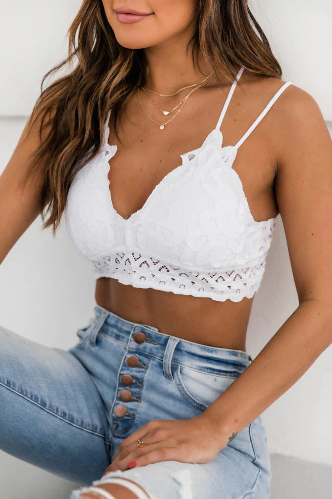 So This Is Love White Lace Bralette | The Pink Lily Boutique
