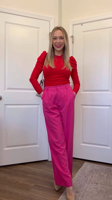 Valentine’s Day outfit ideas, date night outfit ideas, girls night out outfits, Galentines day outfit ideas, pink pants, red top, amazon fashion 

#LTKfindsunder100 #LTKSeasonal #LTKfindsunder50