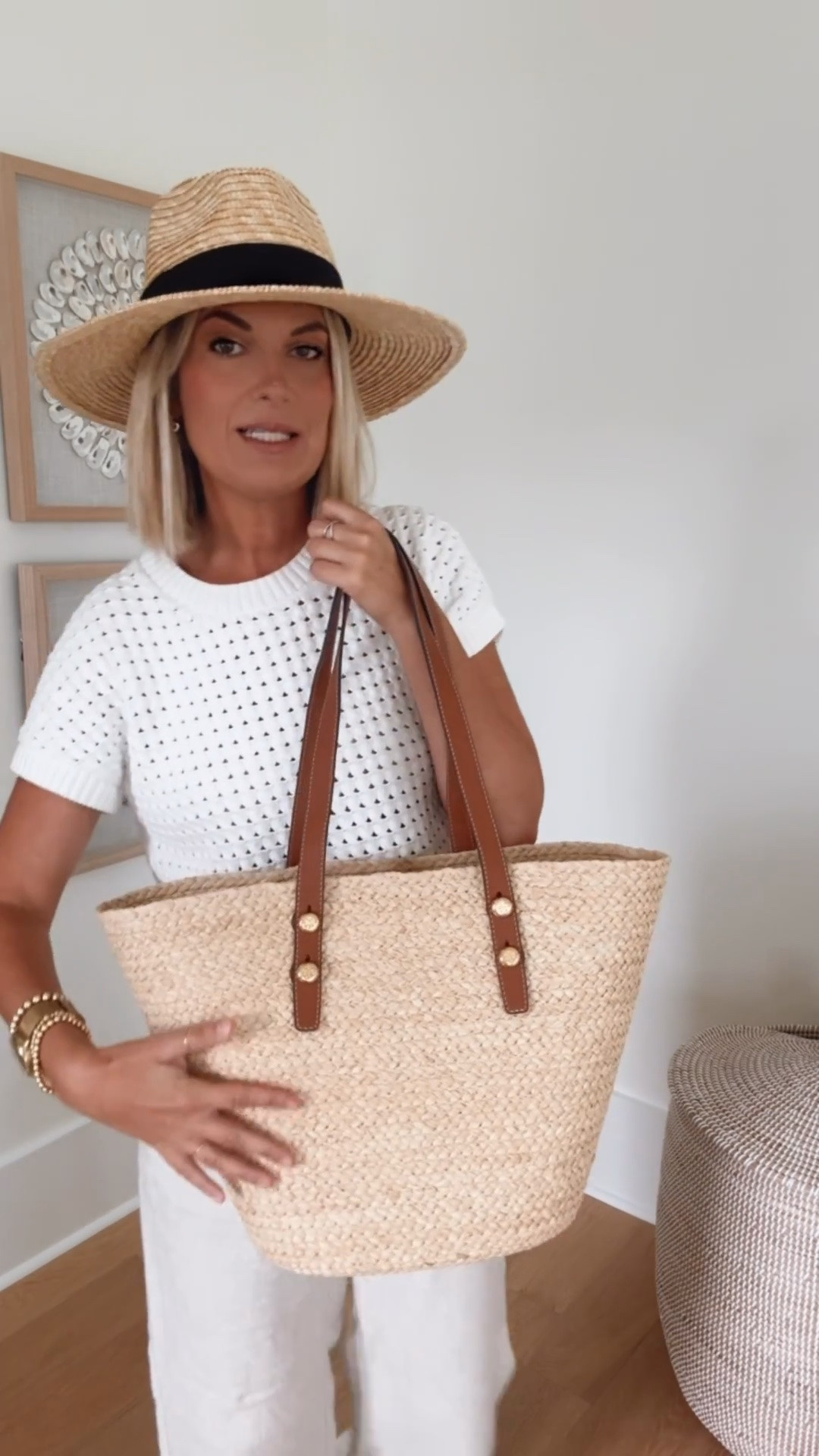 Summer staples I updated!  A straw hat - in size large and a large straw tote.  Size down in the linen pants. I’m in Xs tall. I’m 5’11”. Small top. Sandals true to size.

#LTKdayinmylife #LTKmomlife #LTKSeasonal
