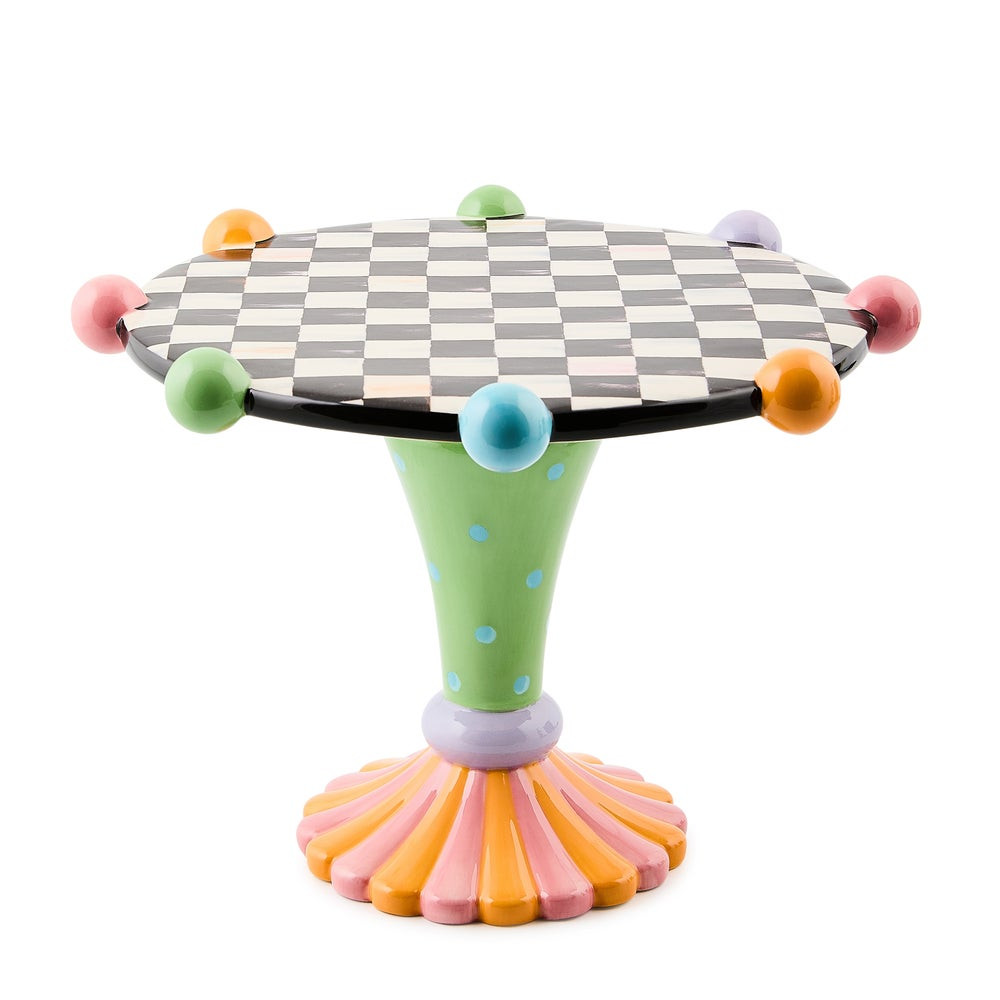 Trick or Treat Ceramic Pedestal Platter | MacKenzie-Childs