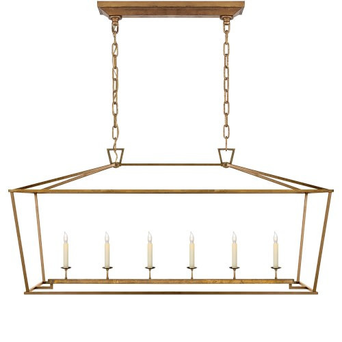 Darlana Linear Lantern, Large, Gild | Williams-Sonoma
