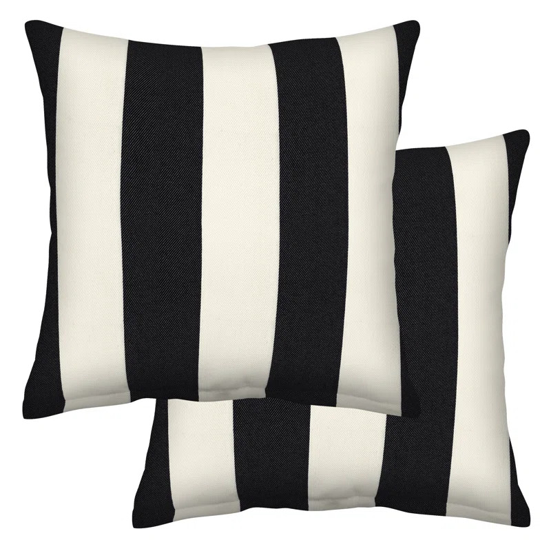 Abryl Striped Indoor/Outdoor Reversible Throw Pillow | Wayfair North America
