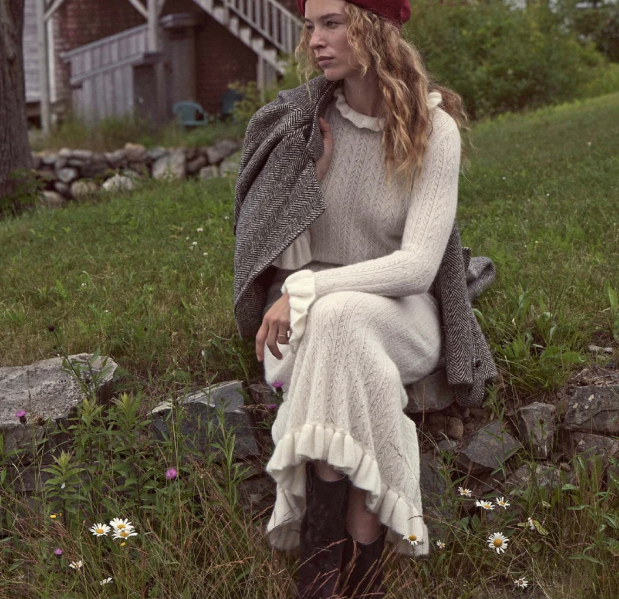 ESTELLA DRESS
IN CREME
Comes in 2 colors 

Crafted from a sumptuous blend of baby alpaca and merino wool, the 7os-inspired Estella Dress features a fitted silhouette, full-length sleeves, and a delicate allover pointelle design. Ribbed, scallop-edged ruffles adorn the high neck, sleeve cuffs, and ankle-grazing
hem.

Fall fashion, dress, dresses, DOEN, fall dress, maxi dress, ribbed dress 


#LTKstyletip #LTKSeasonal #LTKFind