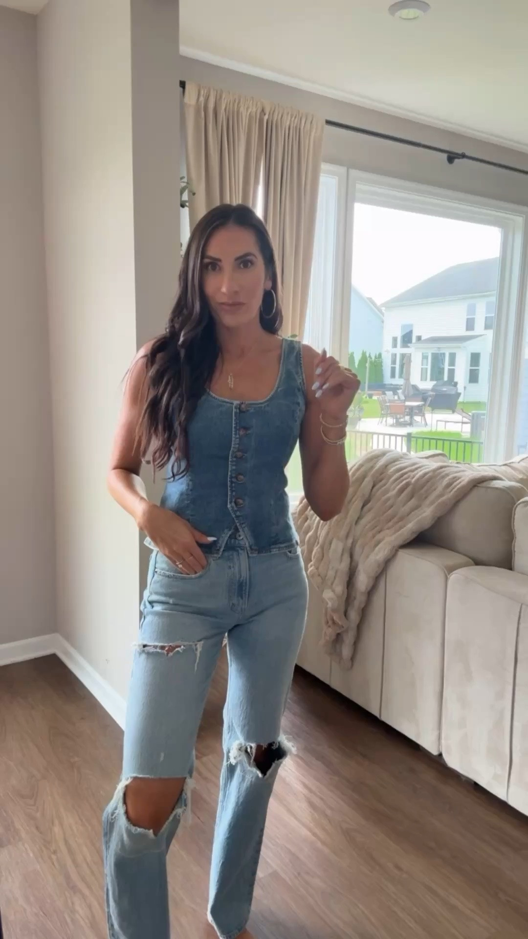 Abercrombie Labor Day sale 

Denim on denim, fall outfit, country concert, brunch outfit 

Small in top 
26 long in high rise 90s relaxed jeans in light wash destroy

#LTKdayinmylife #LTKgrwm #LTKSaleAlert

#LTKmomlife #LTKSaleAlert #LTKootd