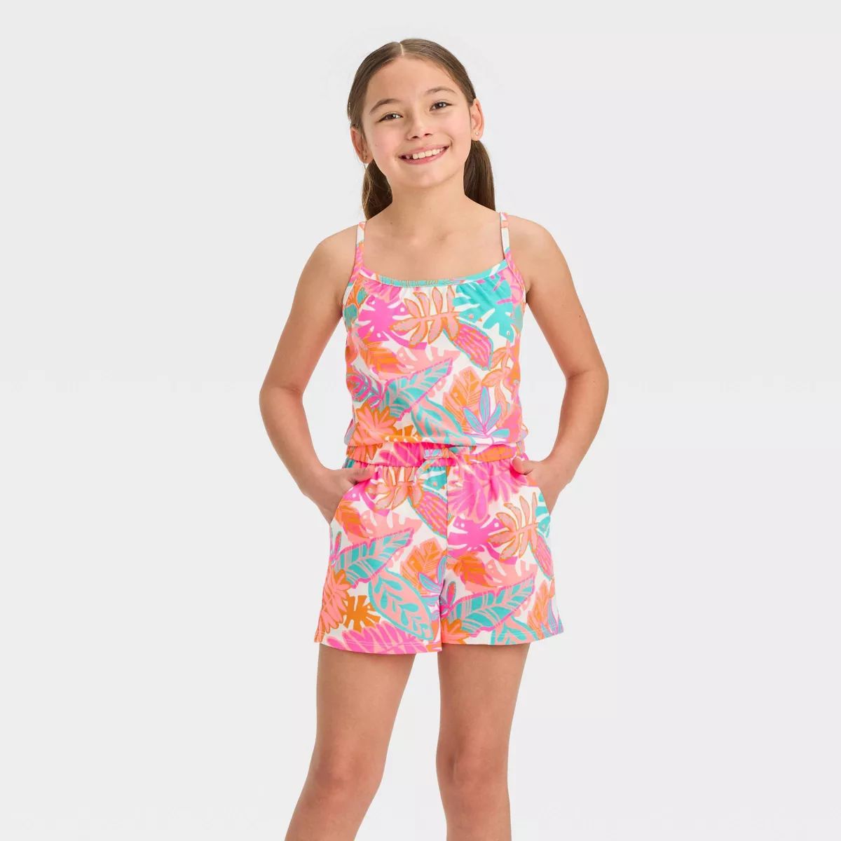 Girls' Sleeveless Knit Romper - Cat & Jack™ | Target