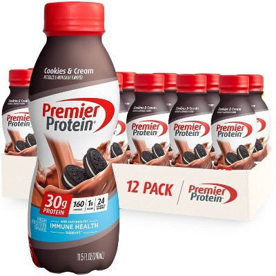 Premier Protein Nutritional Shake Cookies & Cream Non-Caffeinated - 11.5 fl oz/12pk | Target