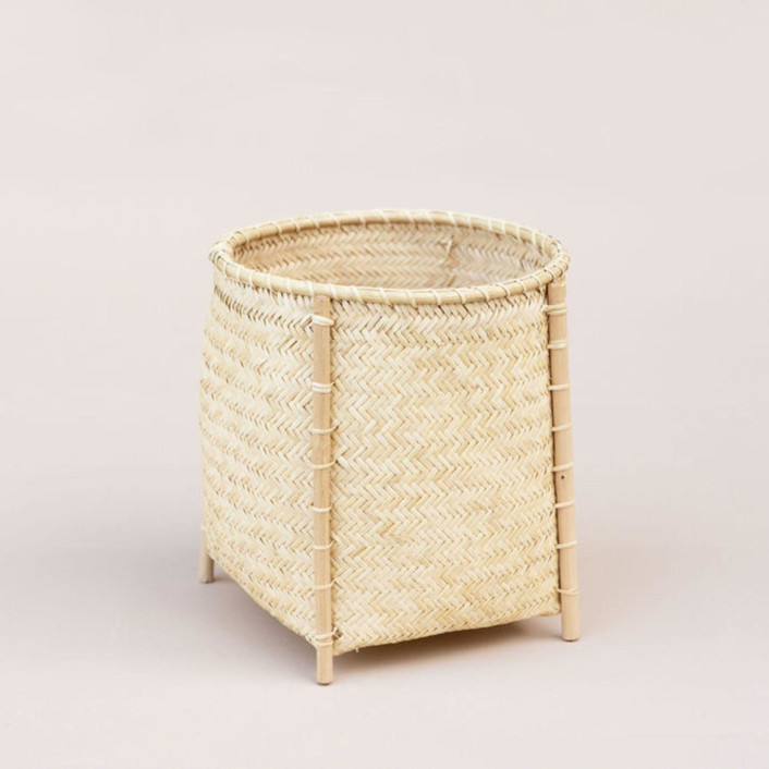 Catchall Woven Basket With Stand | All Natural Decorative Storage | Minted