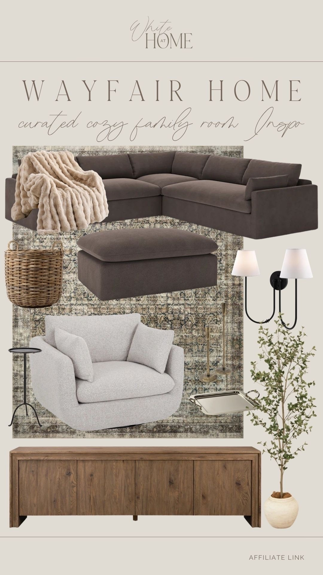 The coziest and warmest family living room inspiration from Wayfair! I love the rich tone of this sectional. This space would be perfect for a family—beautiful yet functional.

#LTKHome