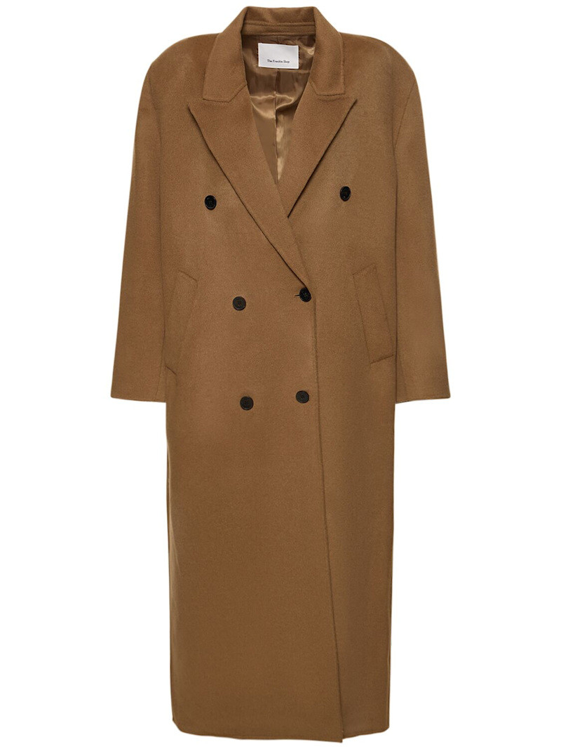 Gaia double breasted wool long coat | Luisaviaroma