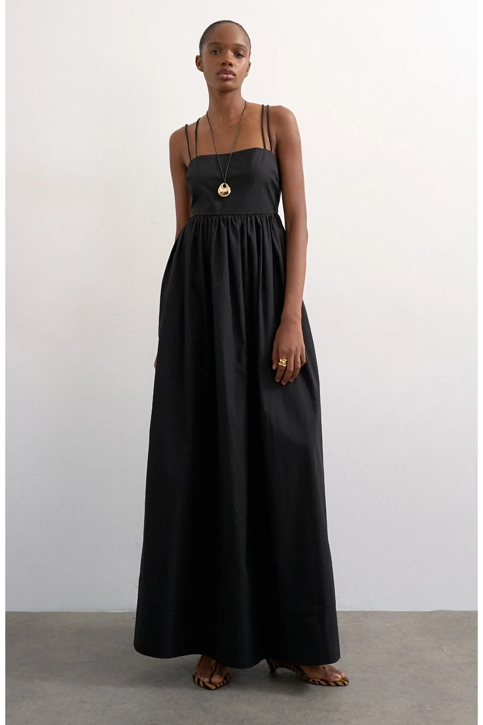 Strappy Open Back Cotton Poplin Dress (Women) | Nordstrom | Nordstrom