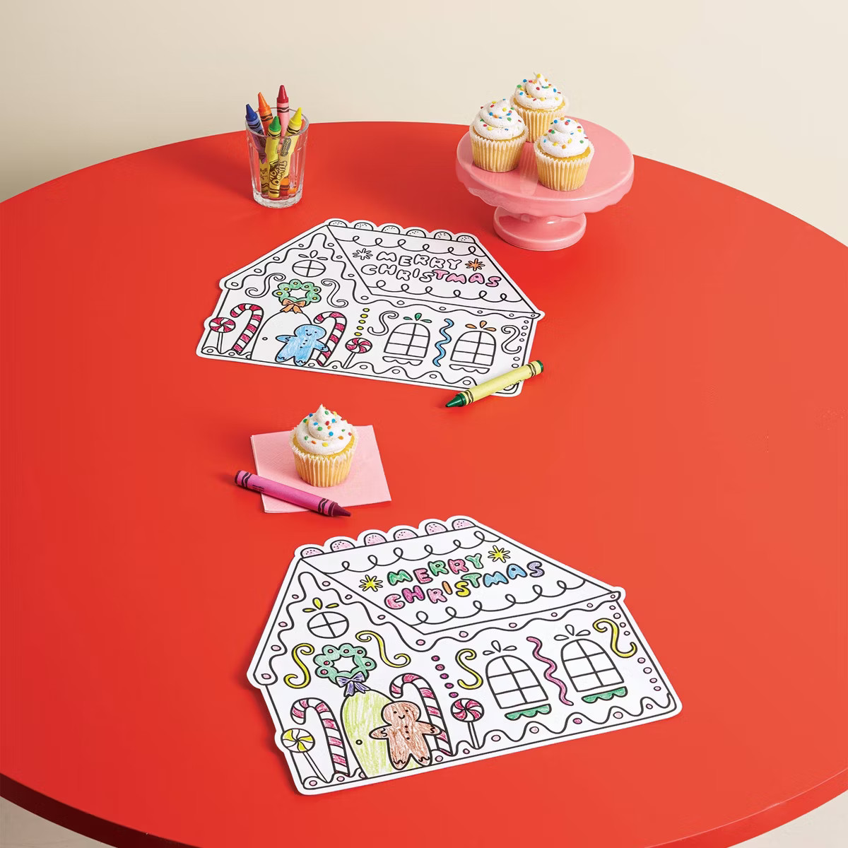 10ct Christmas Color-Your-Own Gingerbread Placemat - Spritz™ | Target