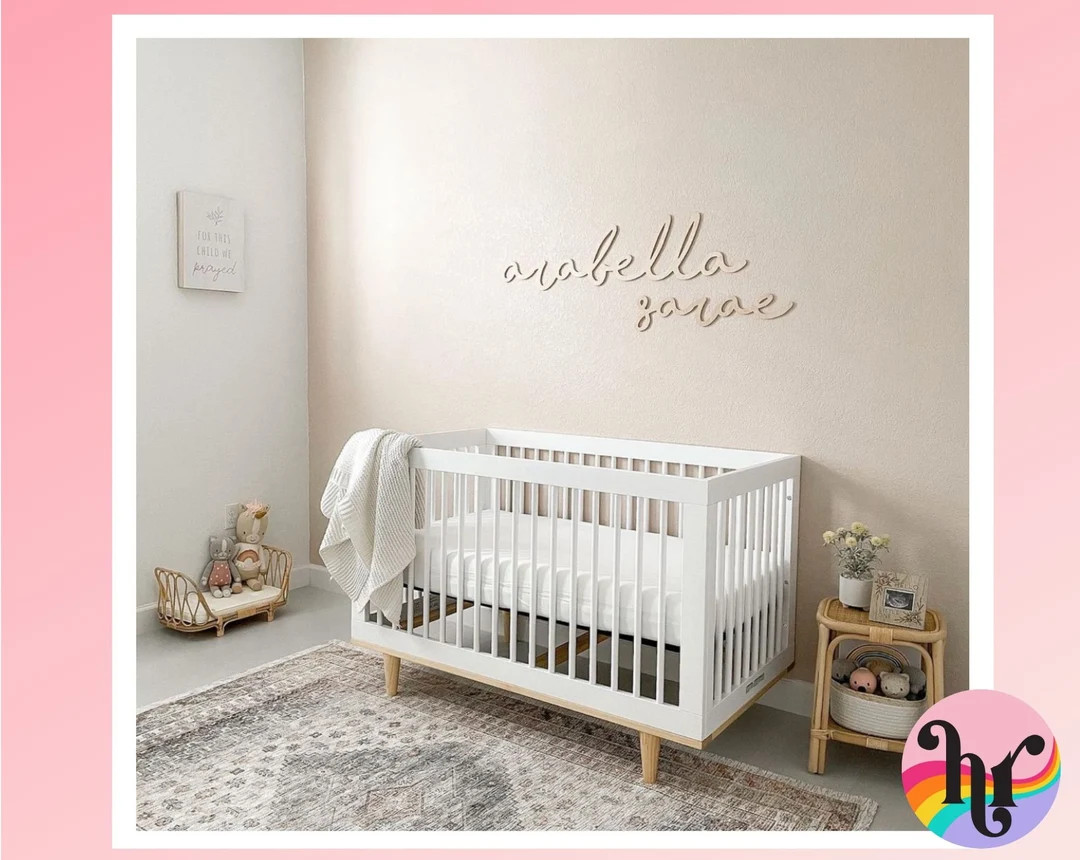 Stacked Custom name sign 12"- 48" wide, wood name sign, nursery sign, nursery letters, children's... | Etsy (US)