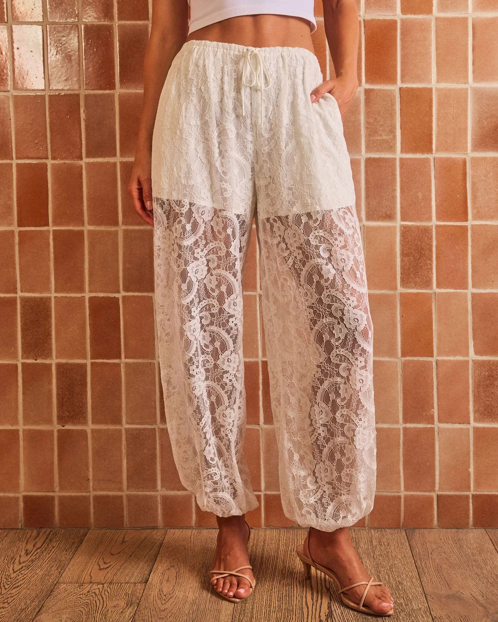 Whisper Tide Drawstring Lace Balloon Pants | VICI