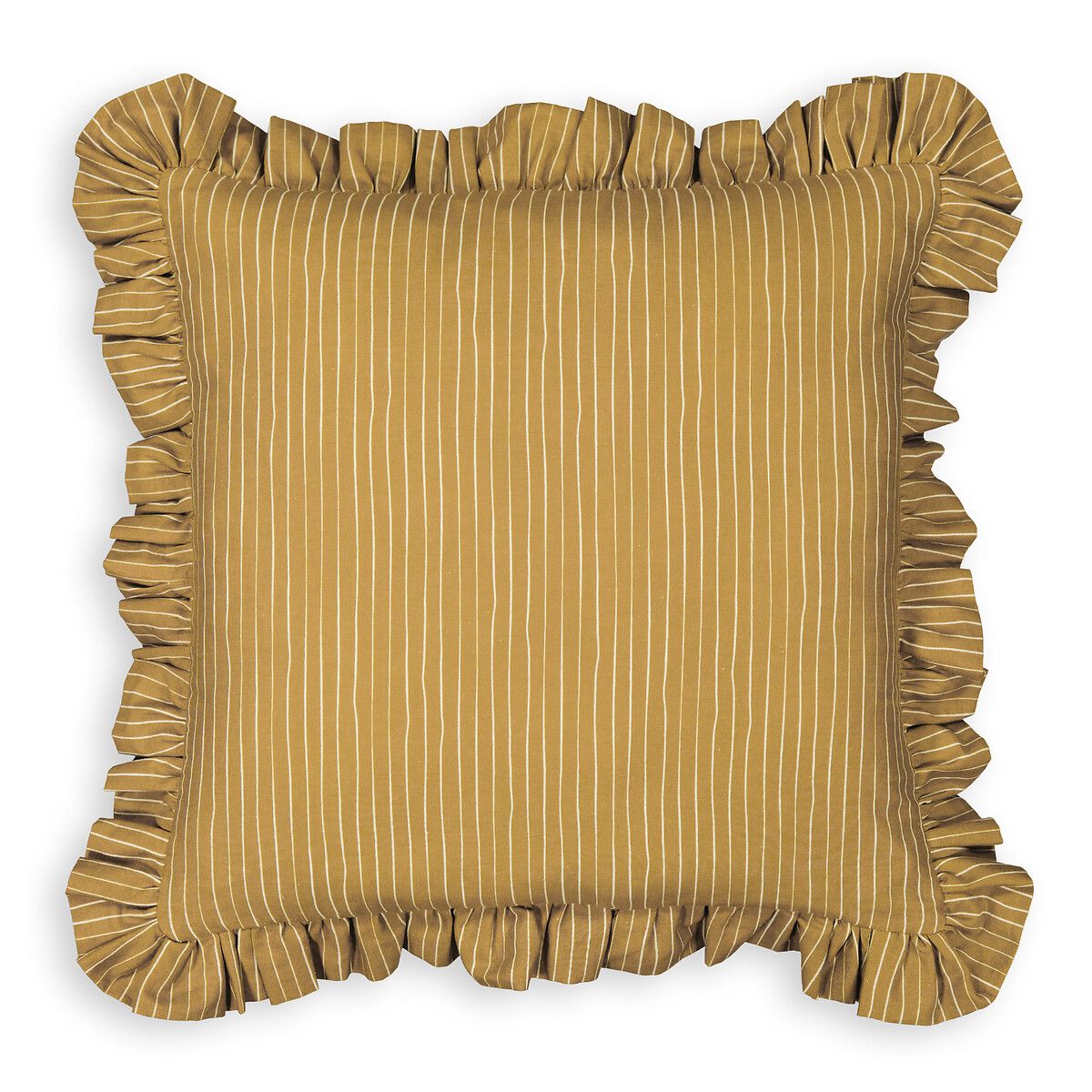 Emeline 40 x 40cm Striped Ruffle 100% Cotton Cushion Cover | La Redoute (UK)